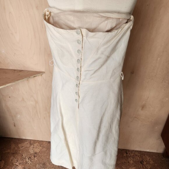 Dagg & Stacey Strapless Linen-Blend Summer Dress - Picture 4 of 7